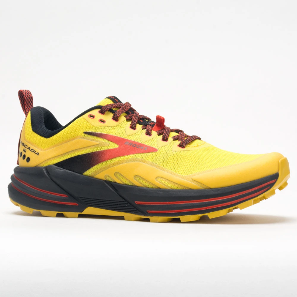 Brooks Cascadia 16 Men's Yellow/Black/Grenadine 5 Brooks Cascadia 16 Men's Yellow/Black/Grenadine - Image 5