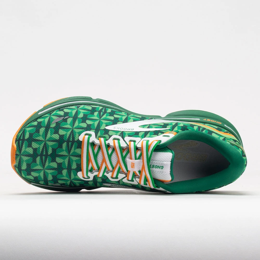 Brooks Ghost 15 Men's Run Lucky Green/White/Orange 3 Brooks Ghost 15 Men's Run Lucky Green/White/Orange - Image 3