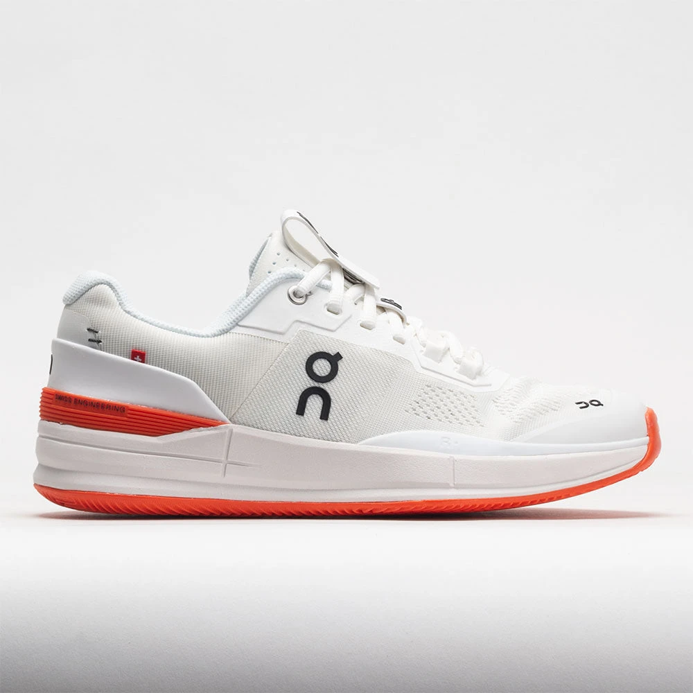 On Running On The Roger Pro Clay Men's White/Flame 1 On Running On The Roger Pro Clay Men's White/Flame
