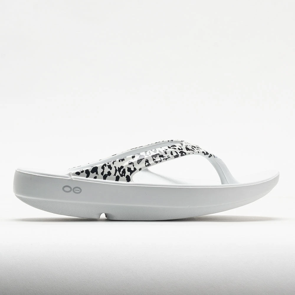 OOFOS OOlala Limited Women's White/Black Leopard 1 OOFOS OOlala Limited Women's White/Black Leopard